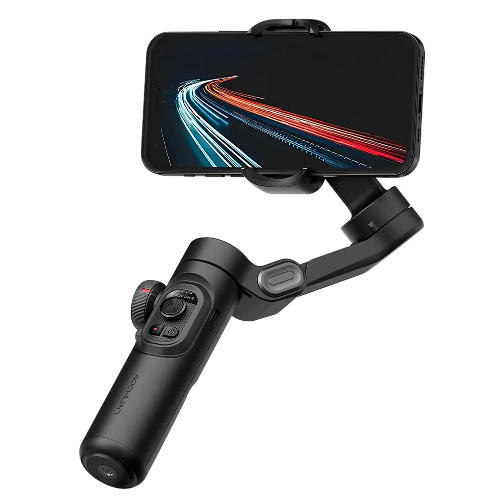 Gimbal AOCHUAN Smart X Pro com smartphone